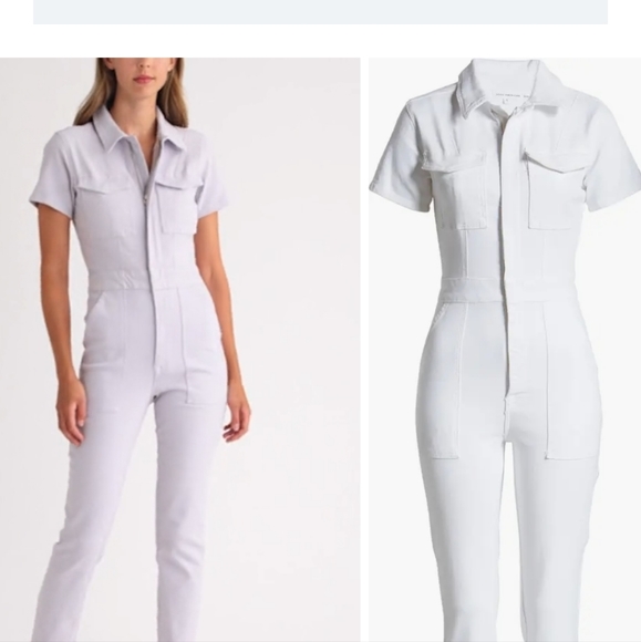 GOOD AMERICAN COTTOM TWILL JUMPSUIT SOLD OUT IN NORDSTROM..HTF SIZE 2 . MEDIUM - Picture 5 of 6